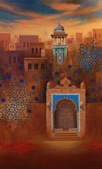 G. N. Qazi, Soil of Spirituals, 42 x 72 inch, Acrylic On Canvas, AC-GNQ-113